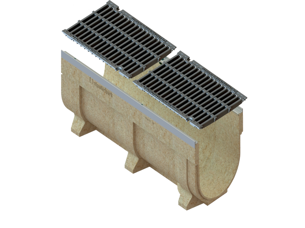 Лоток полимербетонный CompoMax Drive U DN300 h410